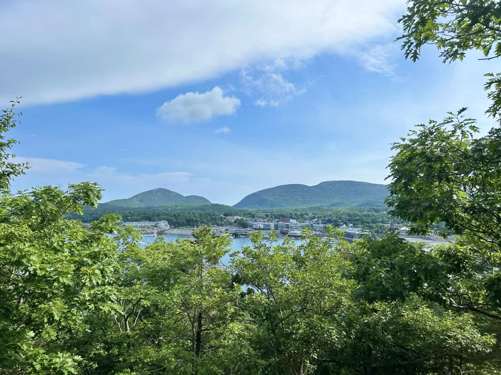 Views of Bar Harbor from Bar Island