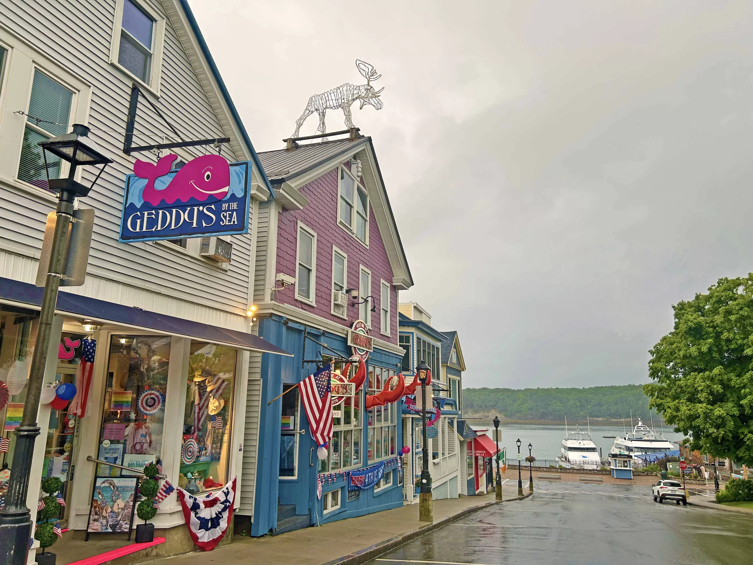 Storefronts in Bar Harbor