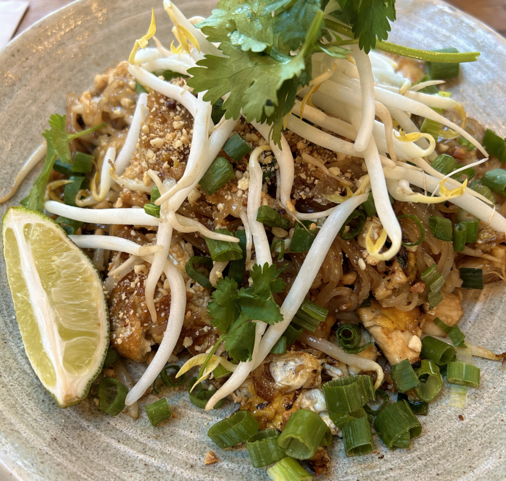 Image of a lo mien meal on a plate from Long Grain restaurant